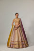 Mustard Multicolor Heavy Metallic Lehenga With Double Dupatta